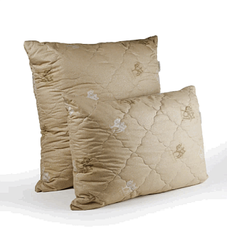 Подушка Верблюжья шерсть тик двухкамерная 70*70 (Classic Plus)