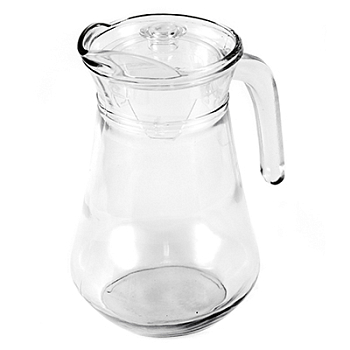 Кувшин ст 1,5л прозрач пл/кр h20см (д/горла 9см д/осн 8,8см) (ДМ) 1005