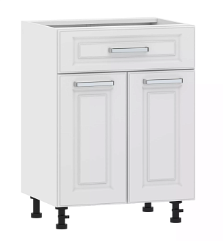 Тумба кухонная со столеш. 100.09 600 "Вокс" Меренга, Белый 1 ящик 2 двери 100.09 600