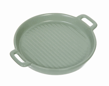 Блюдо керамическое "Акварель" 19*2,5см, нежно-зеленое 406-076