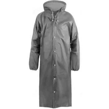 Плащ-дождевик EVA с капюшоном (на кнопках), Komfi , серый EVA12GR