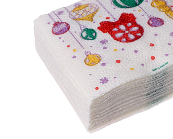 Салфетки бумажные «С Новым Годом» шары 1-сл 24*24 см 20 шт 10374992