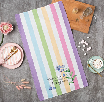 Полотенце "Красота" 40*73 см 100% хл саржа   4682701