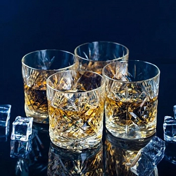 Набор стаканов низких для виски ВРЕМЯ ДЕГУСТАЦИЙ 4 шт 300мл