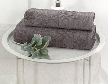 Полотенце Ажур  АРТ Дизайн 50*90 темно-серый  ПМА-50.90У 