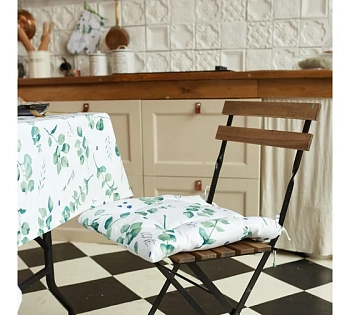 Сидушка на стул ЭТЕЛЬ Eucalyptus  42*42см 100% хл саржа  5511230