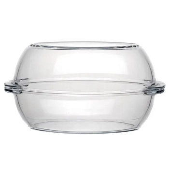 Утятница д/запекания овал 1,9л ст/крышка 2,25л "Боркам (Borcam)" цв/кор стекло Pasabahce 59062