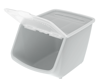 Контейнер универс. с откидной крышкой 10,5л 337*238*217мм серый АП 771