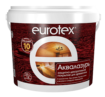 Лак EUROTEX (Аквалак) д/древесины бесцветный 0,9кг