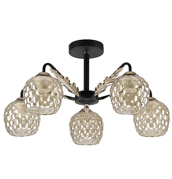 *Люстра 12143/5BK+FGD AMB