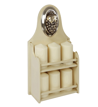 Полка настенная "Виладже" 6 с набором из 6 свечей АС