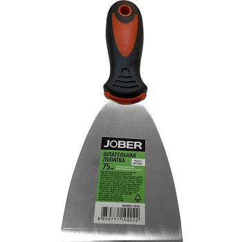 Шпатель Jober 75 мм, нержавеющая сталь, обрезиненная ручка