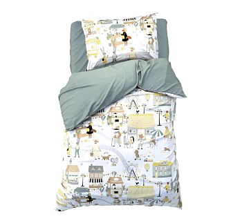 КПБ "Этель"  1,5сп Fantastic town 143*215 см, 150*214 см, 50*70 см -1 шт, 100% хл, бязь 6622367