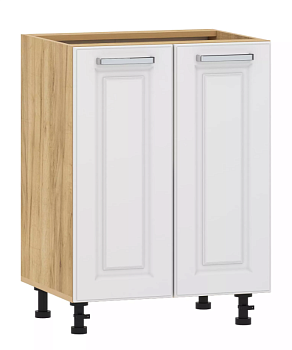 Тумба кухонная "Вокс" 100.02 600 (Меренга, Дуб Крафт Золотой) без столешницы