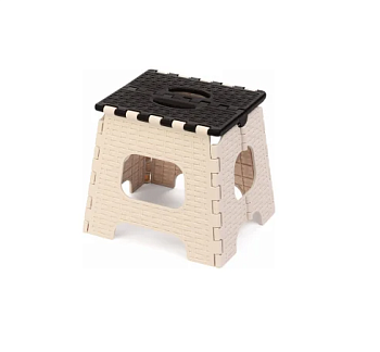 Табурет Плетенка малый складной (беж-коричневый)