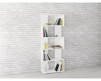 Стеллаж Ромео-1 Белый древесные поры