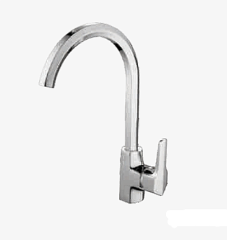 Смеситель д/кухни с гайкой,однорыч., латунь, Accoona A44114