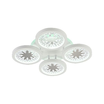 Люстра 06060/4DK PR WH 80W+6,5W LED RGB 3000-6500K d430 ПДУ(ИК) диммер