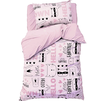 КПБ "Этель" 1,5сп Little crown 143*215 см, 150*214 см, 50*70 см -1 шт,100% хл, бязь 4855293