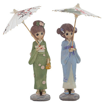 Фигурка декор. "Гейша", L15 W15 H30 см, 2в.  789217