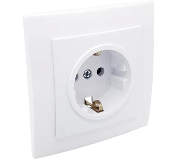 Розетка Nilson TOURAN EKO Thema СУ 1 мест. бел. (земля)