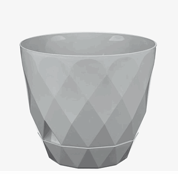 Горшок д/цв Laurel D145 мм, 1.3 л с поддоном (серый) Idiland 221610835/03
