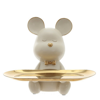 Фигурка декор. с подносом "Медвежонок", L22 W17 H19 см 816410