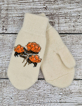 Варежки шерстяные "Морошка" жен. 300101