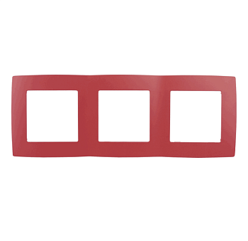 *Рамка на 3 поста ЭРА , Эра 12, красный