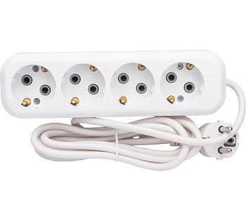 Z Удлинитель сетевой LUX У4-Е 250В 16А 4-м 10м с з/к