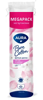 Диски ватные AURA 150 шт. 03471/6355/13117/58581
