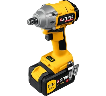 Гайковерт STEHER бесщеточный  V1 20 В 300 Н·м 1 АКБ (4 А·ч) кейс (CWB-300-1)