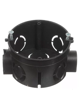 Коробка установочная для кирпичных стен с саморезами 68мм*42мм черная