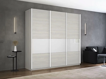 Шкаф Прайм 3-240 ШК 230 ясень анкор светлый