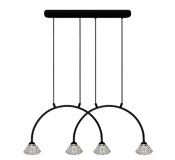 *Светильник подвесной 49902/4GBK 