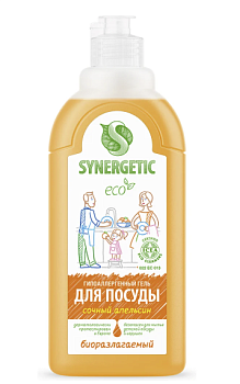 Ср-во д/посуды  Синергетик SYNERGETIC 0,5л Апельсин  103056/14