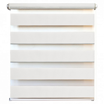 Рулонная штора день/ночь белый 080*160 Канзас