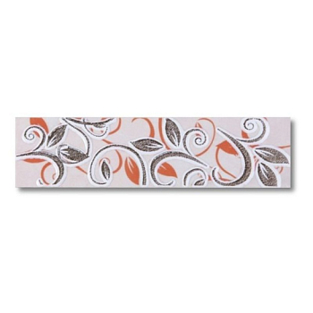 Бордюр 250*65 Цветы "В" красный с золотом люкс