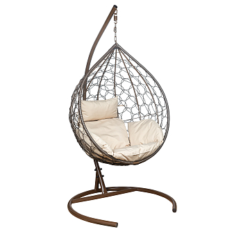 Кресло Leset ЭВА ИМПЭКС (каркас коричневый, подушка беж)