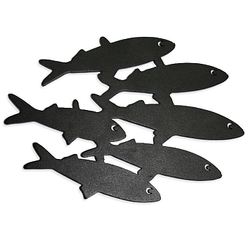 Подставка под горячее  Рыбки, черный, метал, 20,0*15,3*0,7см